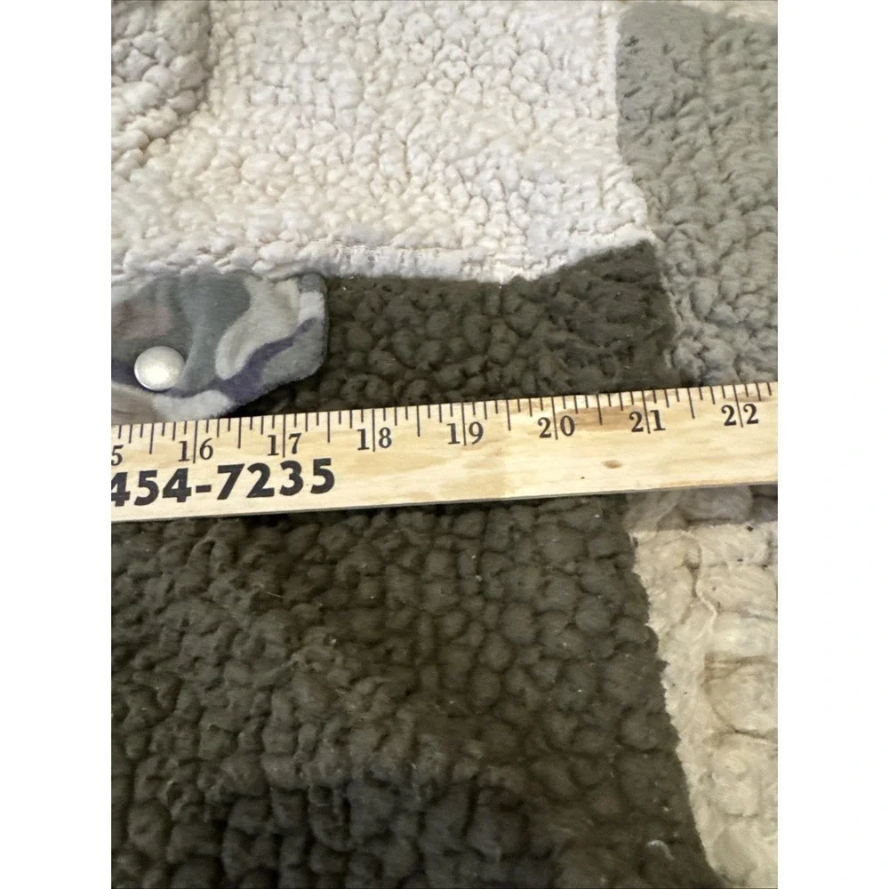Thread‎ And Supply Quarter Snap Pullover Fleece Camouflage Jacket Women's Small